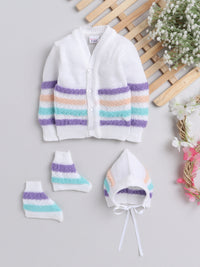 Sweater Set Violet Color stripe design for infants