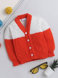 Red & White Knit Cardigan for baby boy and baby girl