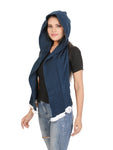 Girls' Free Size Scarf - Navy Color