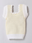 Cream Color Premium Acrylic Sleeveless Jacket for Unisex Baby