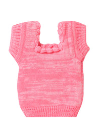 Premium Acrylic Sleeveless Vest-Neon Pink