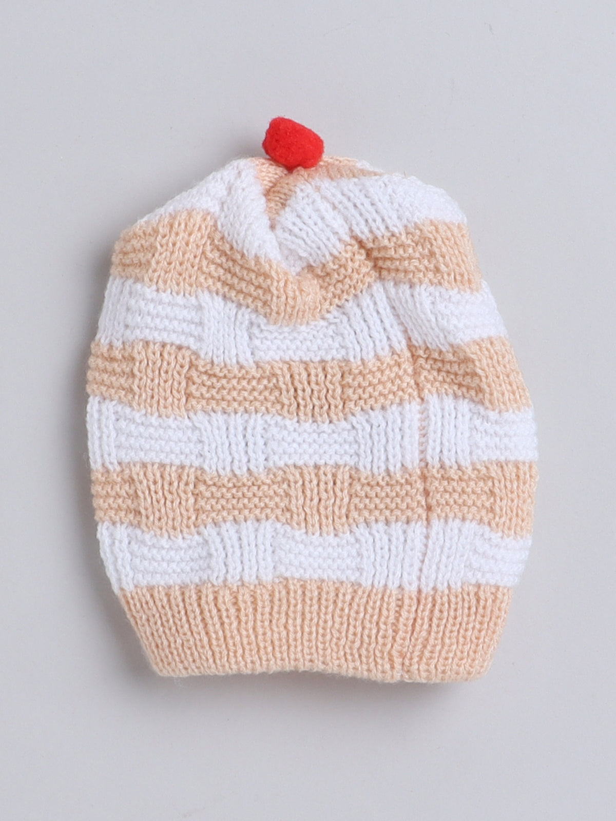 Knit Stripe Pattern round cap for baby